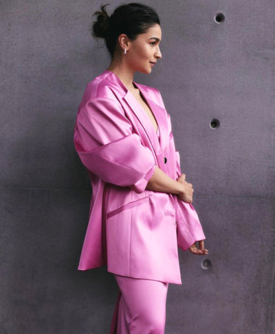 Alia Bhatt Looks Like a Barbie in Her Pink Satin Cord Set