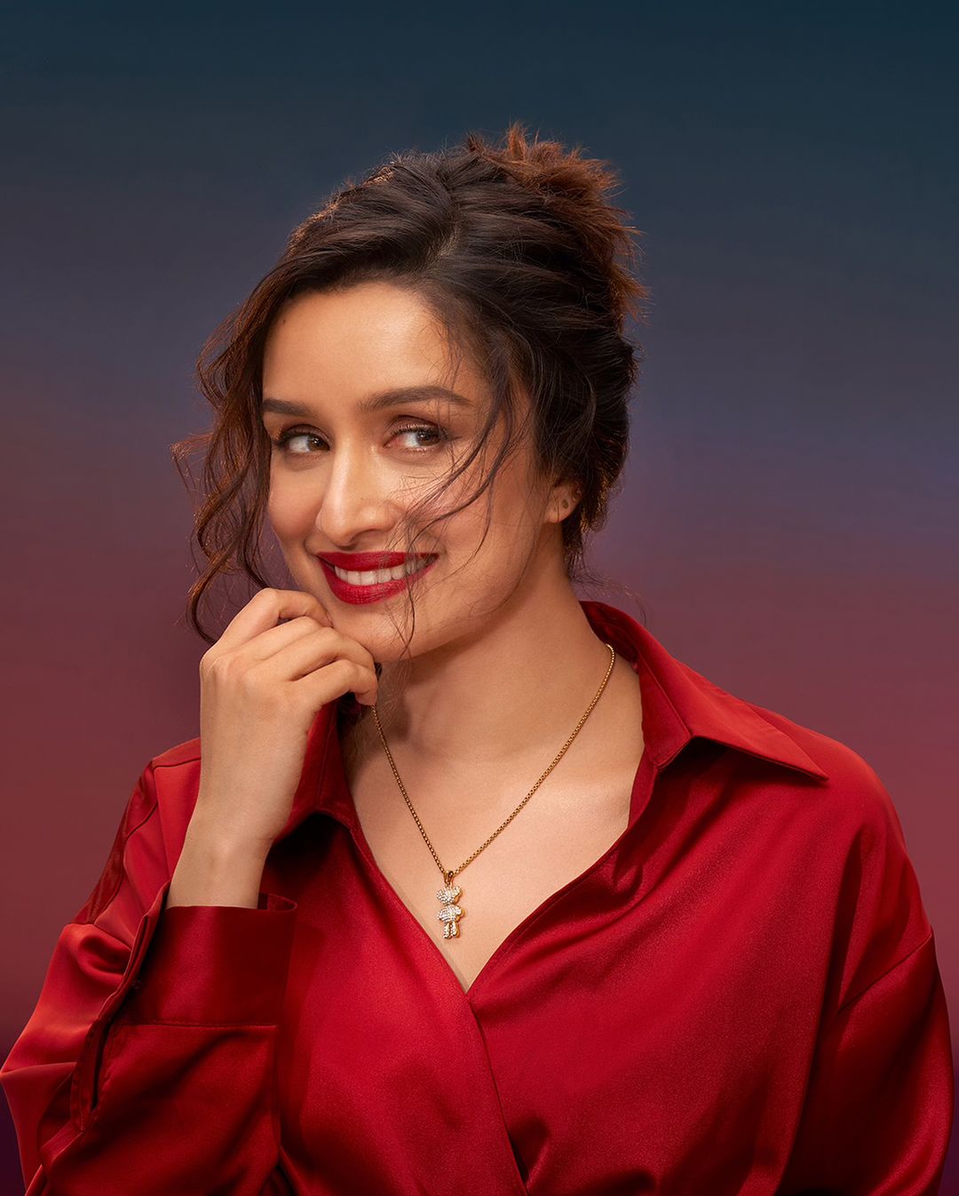 Shraddha Kapoor's Crimson Red Satin Shirt: A Bold and Glamorous Inspiration for Gen Z