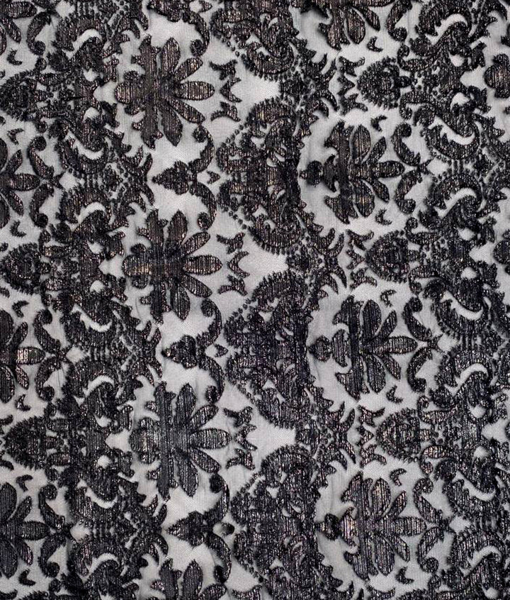 METALLIC THREAD EMBROIDERED FABRIC