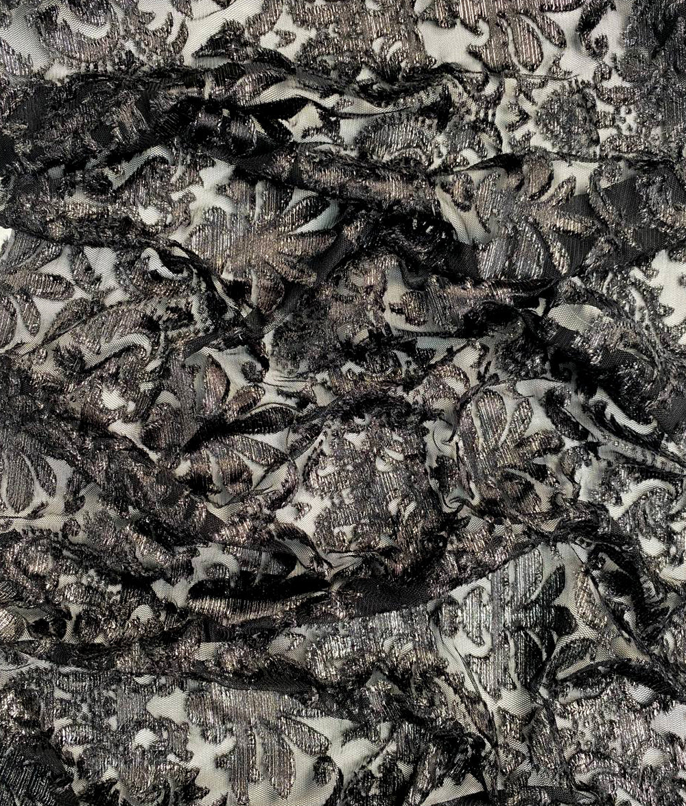 METALLIC THREAD EMBROIDERED FABRIC