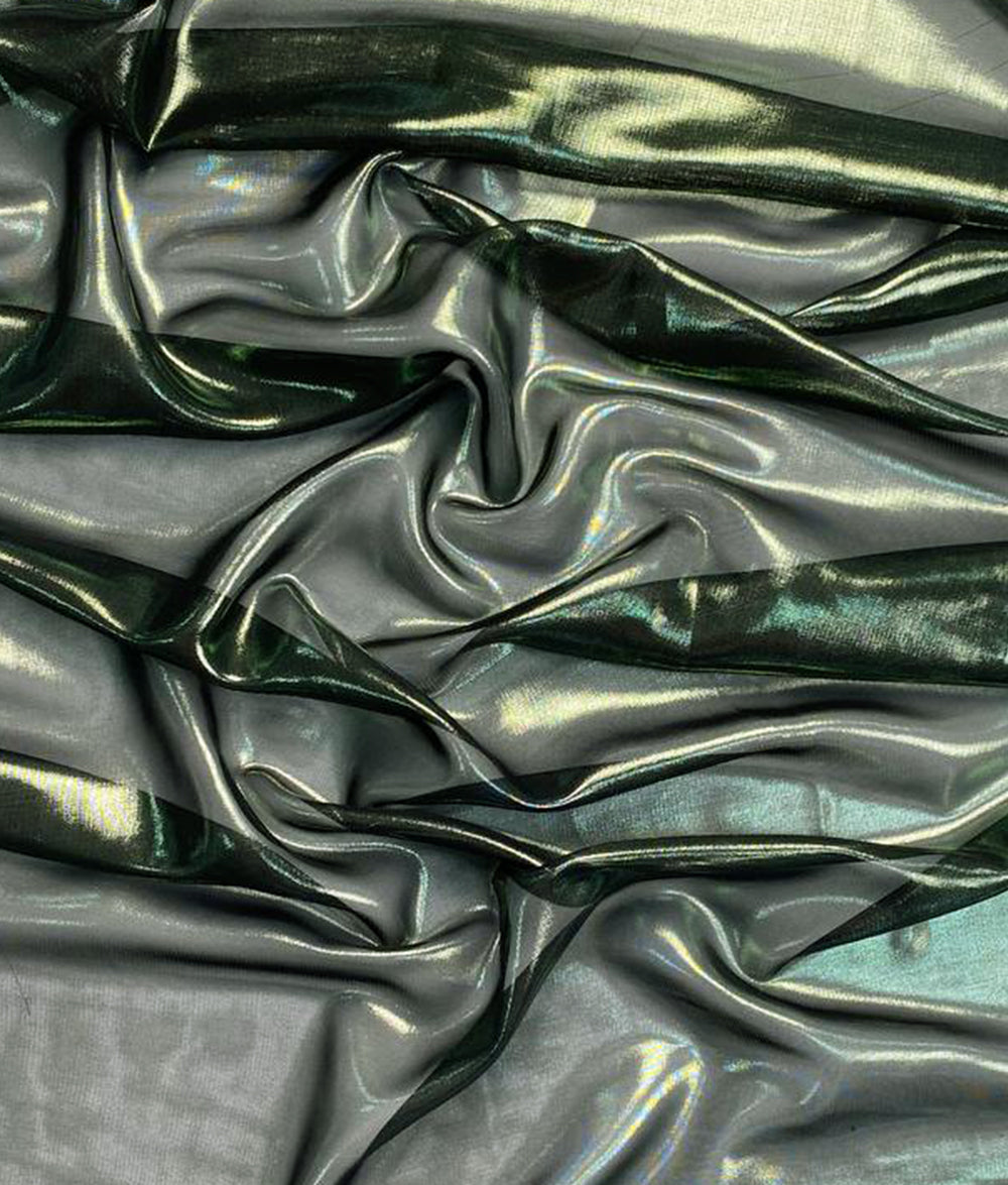 SHEER POLY METALLIC FOIL FABRIC