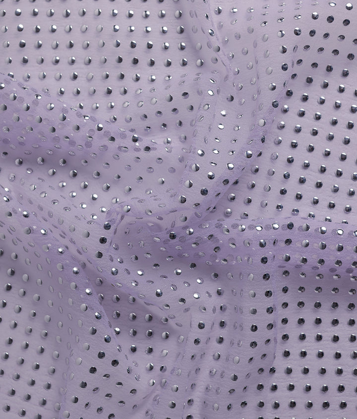Victoria Transparent Fabric with Metallic Stickons