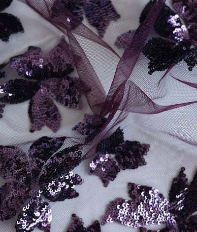 Sylvie Sequins and Thread Embroidery Fabric