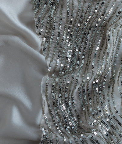 GETTY SEQUINS EMBROIDERY PAIRED WITH PLAIN FABRIC
