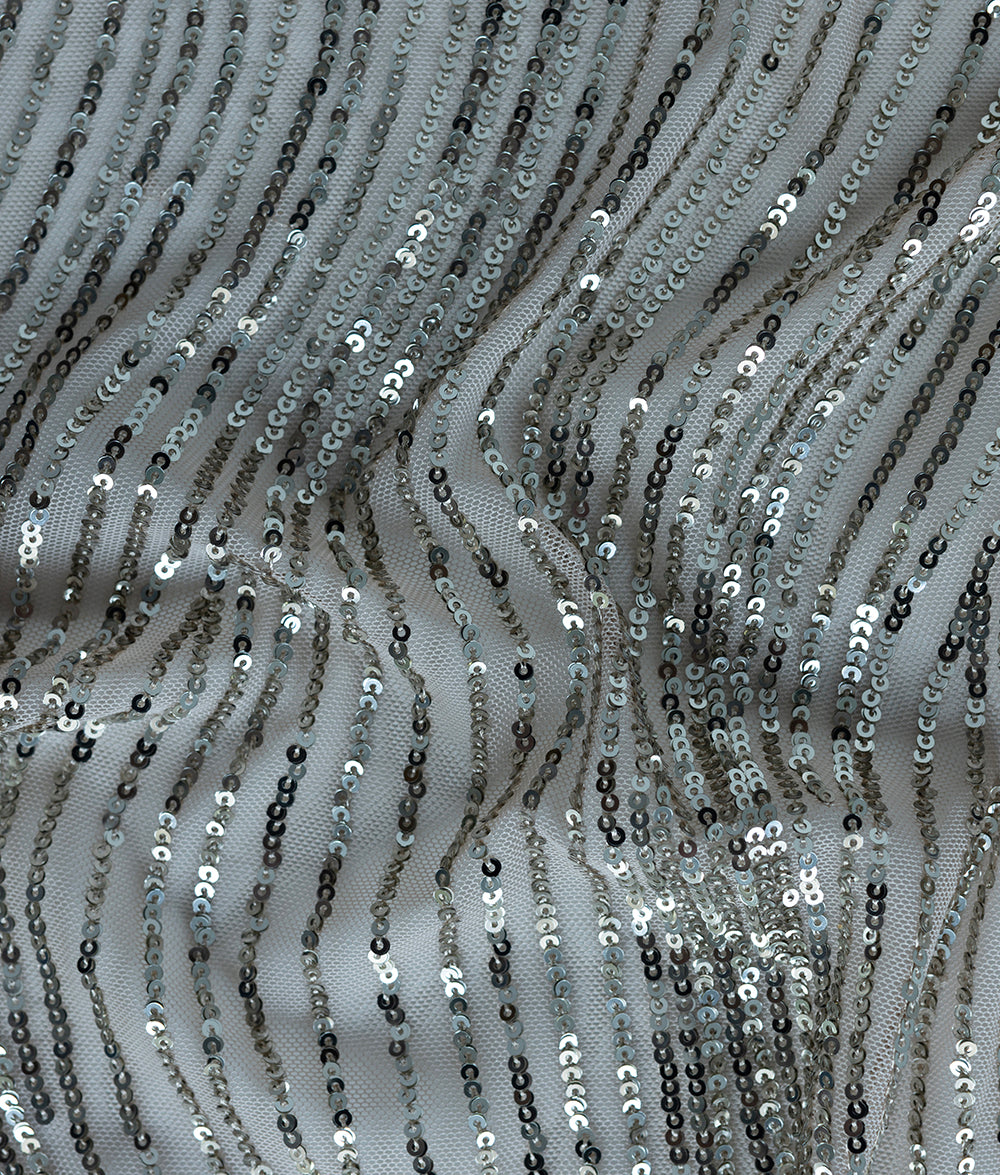 Getty Sequins Embroidery Paired with Plain fabric