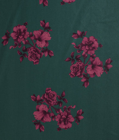 Adelina Floral Printed Satin