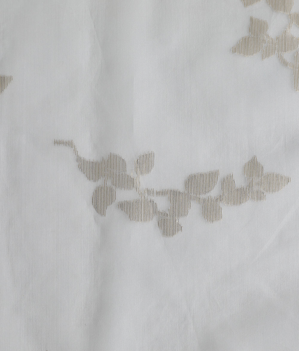 Eleni Silk Fabric  -  White